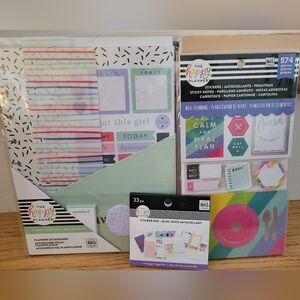 The Happy Planner Everyday Accessory Set, Meal Planner And Stronger Together Set